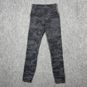 Lululemon Align Mid Rise Leggings Womens Size 2 Black Gray Camo 0672